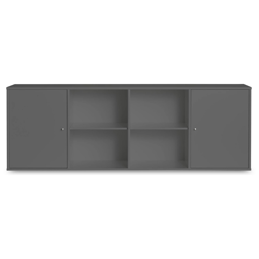 Mistral opstilling - Antracit skænk m. 4 rum 176 cm x 61 cm x 42 cm | Møbelsalg.dk