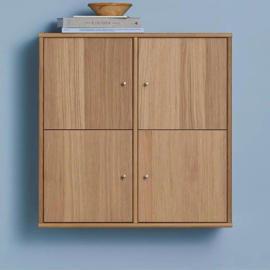 Mistral Modul 025 Bogkasse 4 låger Olieret eg 70 cm x 70 cm x 27 cm | Møbelsalg.dk