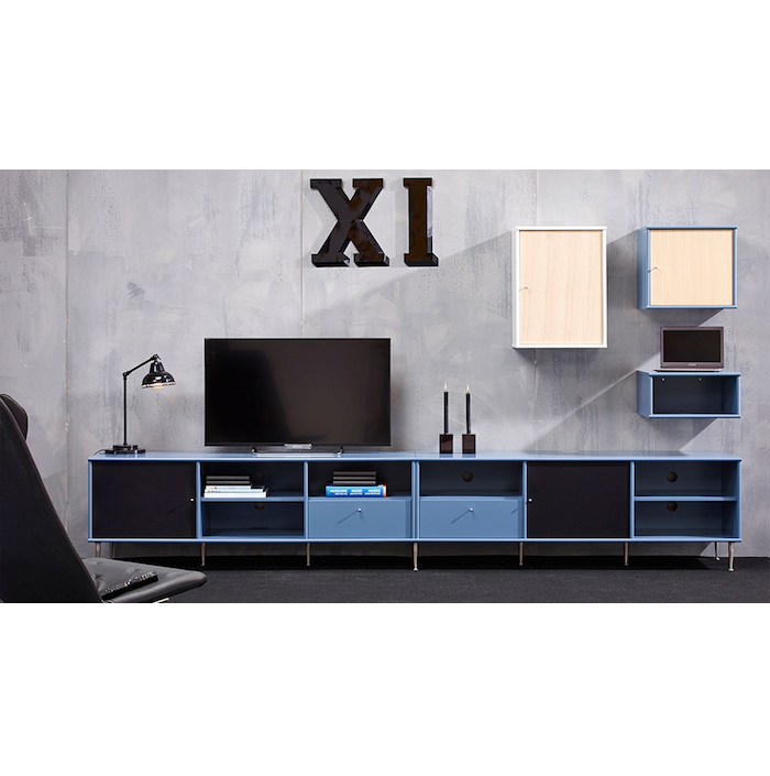 Mistral - TV bord - Blå 323 cm x 49 cm x 45 cm | Møbelsalg.dk