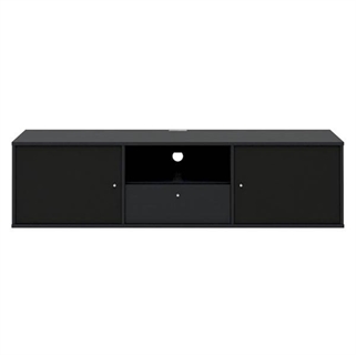 Mistral TV-bord m. 2 stof klaplåger sort