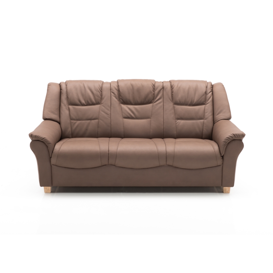 Hjort Knudsen - Monza 3. personers sofa - Brun læder 193 cm x 94 cm x 79 cm | Møbelsalg.dk