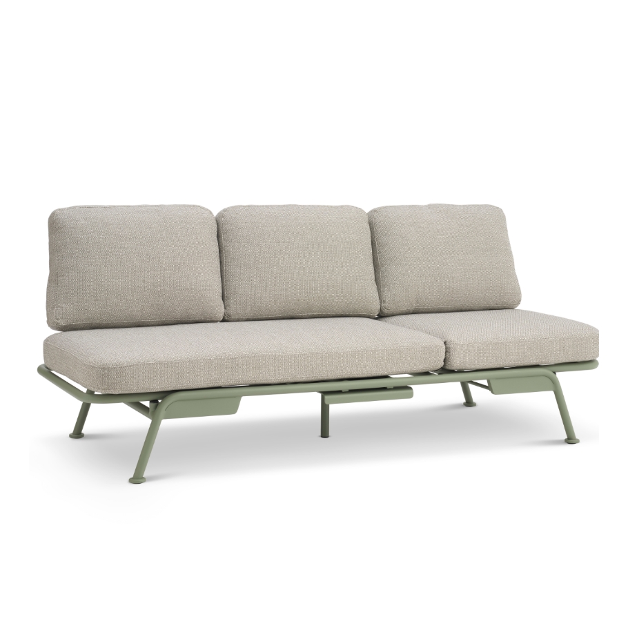North Living Visby sofa / solseng / daybed - Sand 200 cm x 43 cm x 81 cm | Møbelsalg.dk