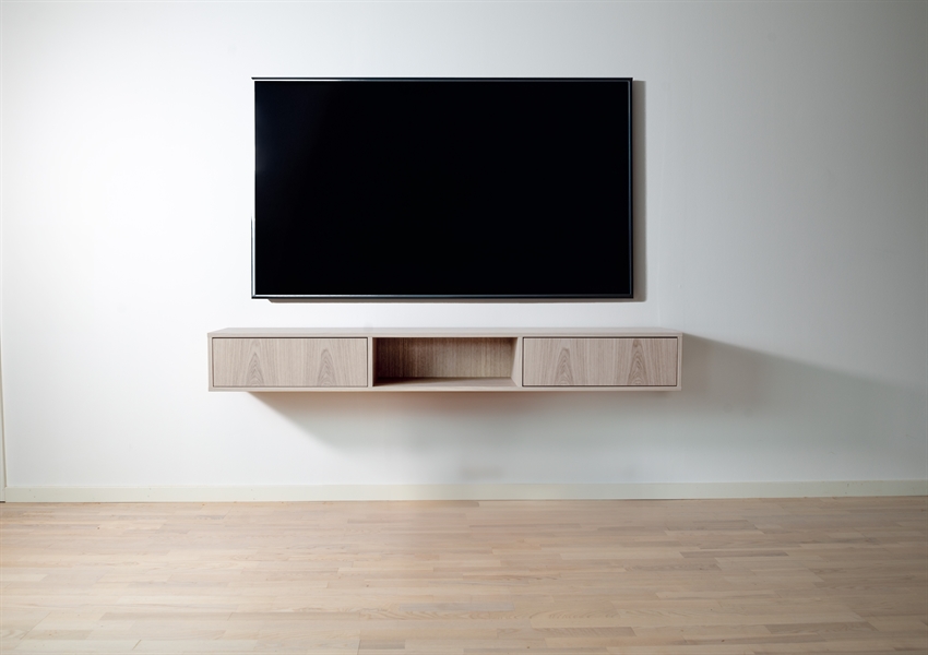 Klim Furniture | Væghængt TV - bord | Eg hvidolie