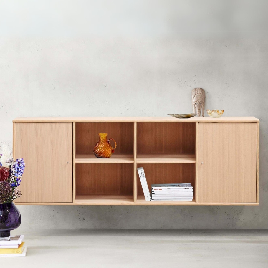 Mistral opstilling - Hvidpigmenteret eg skænk 176 cm x 61 cm x 42 cm | Møbelsalg.dk