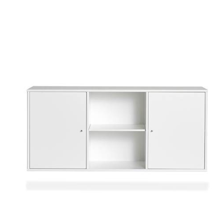 Mistral - 112 skænk inkl. døre 133x61x43 cm - Snehvid | Møbelsalg.dk
