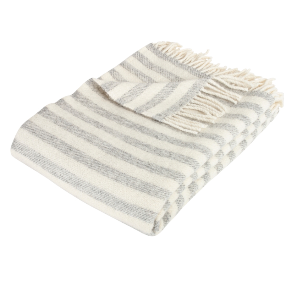 Scandinavian Home - Lysegrå plaid i uld | Møbelsalg.dk