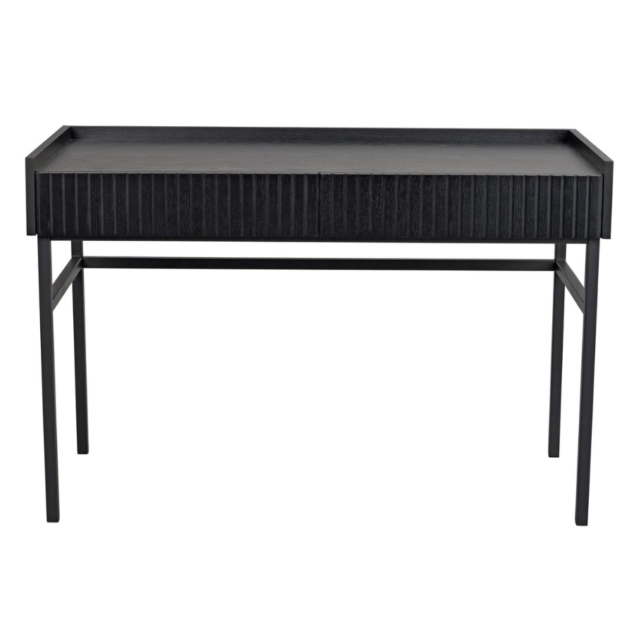 Rowico Home Halifax Sortlakeret Skrivebord 120 cm x 82 cm x 61 cm | Møbelsalg.dk