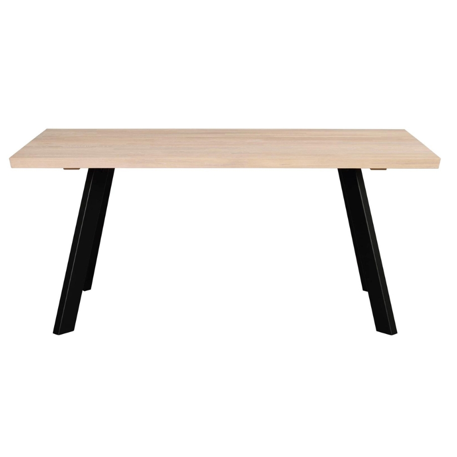 Rowico Home Fred spisebord - 170 x 95 cm - Hvidpigmenteret m. sorte ben | Møbelsalg.dk