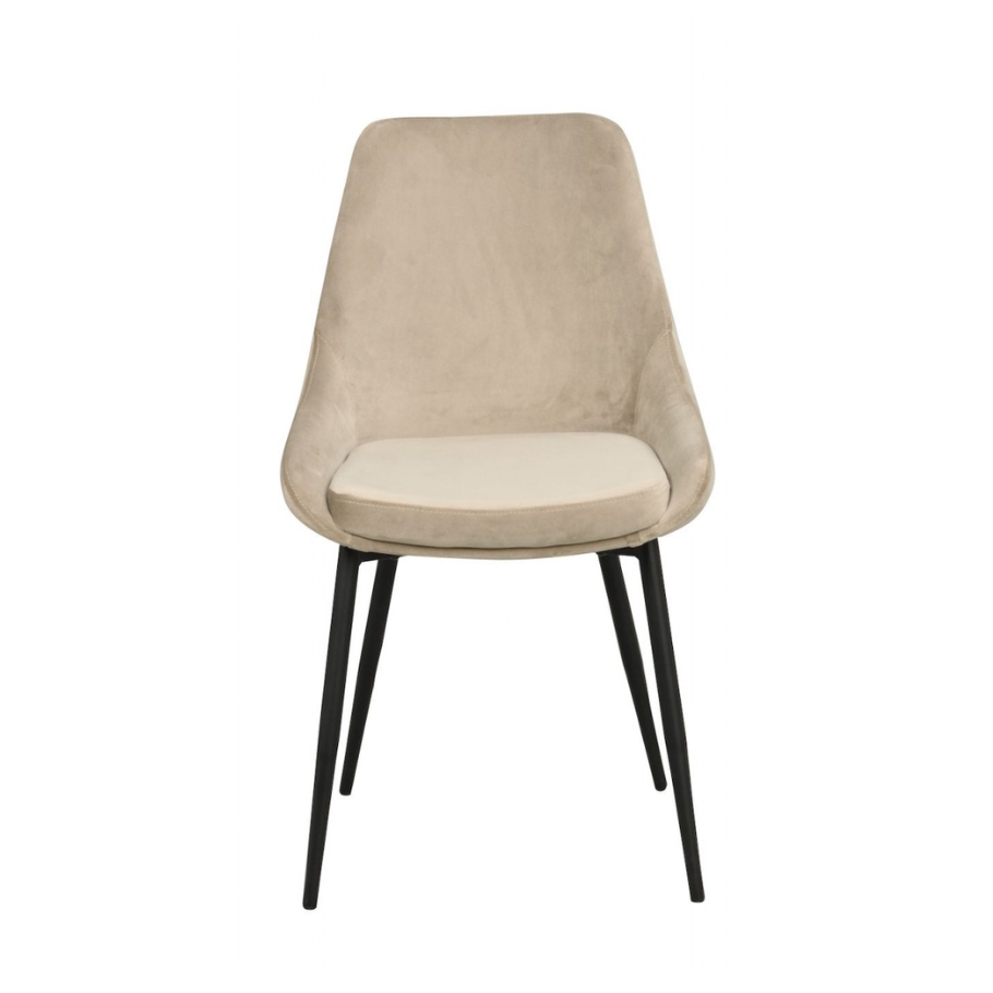 Rowico Home Velour Spisebordsstol ? Sierra Stol ? Beige | Møbelsalg.dk
