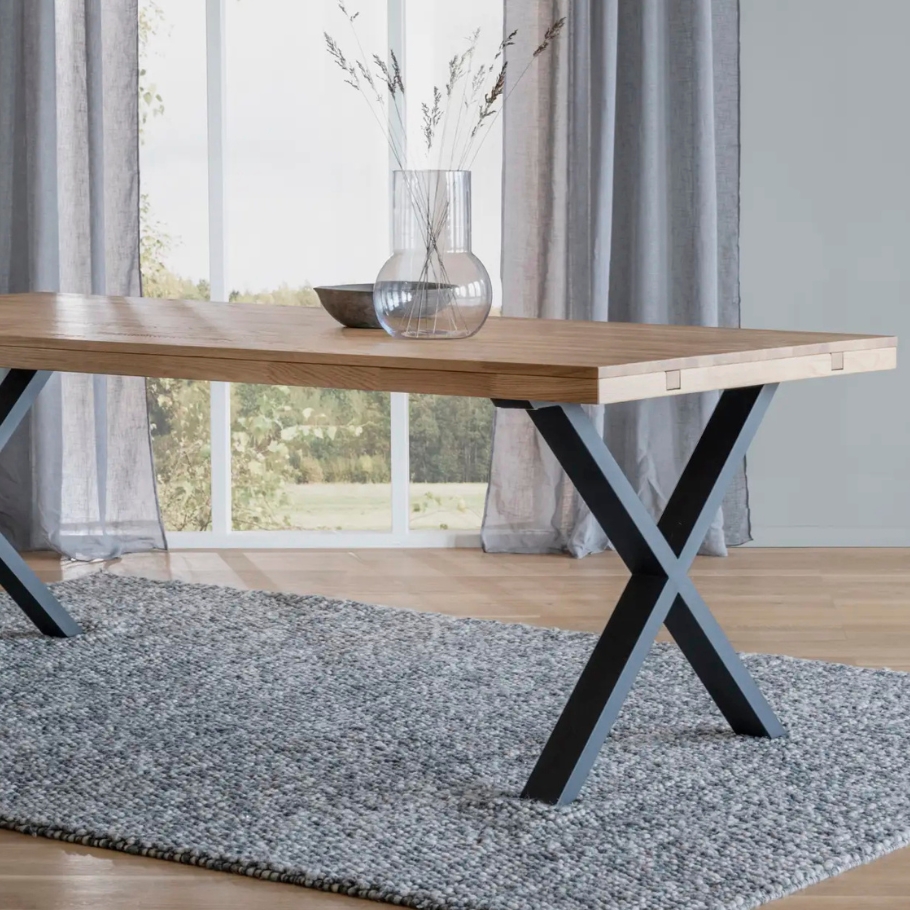 Rowico Home Brooklyn X-ben Spisebord - 220 x 95 cm | Møbelsalg.dk