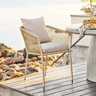 Fjordhav Havestol | Sand inkl. hynde