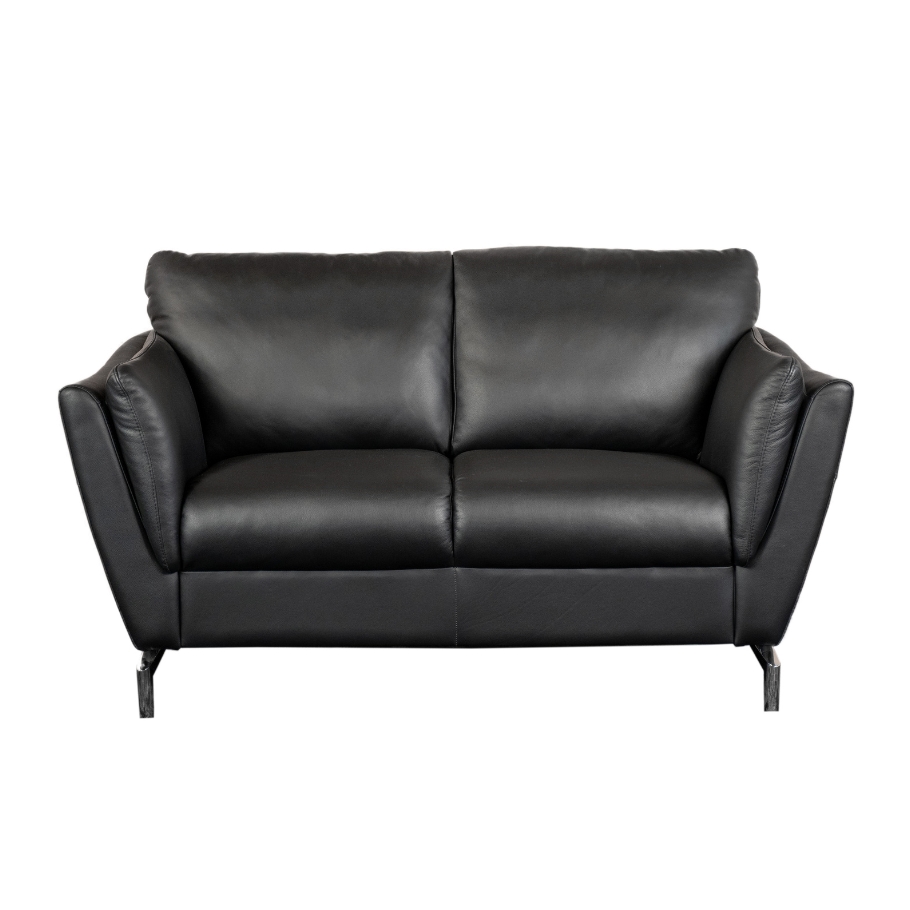 BD Mobel BD Santana - 2 personers sofa - Sort læder 148 cm x 85 cm x 89 cm | Møbelsalg.dk