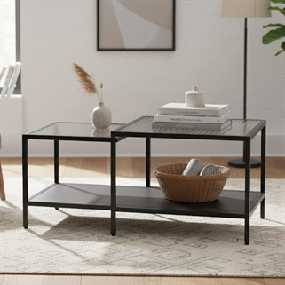 Nordic Shade sidebord | Glas m. sort metal