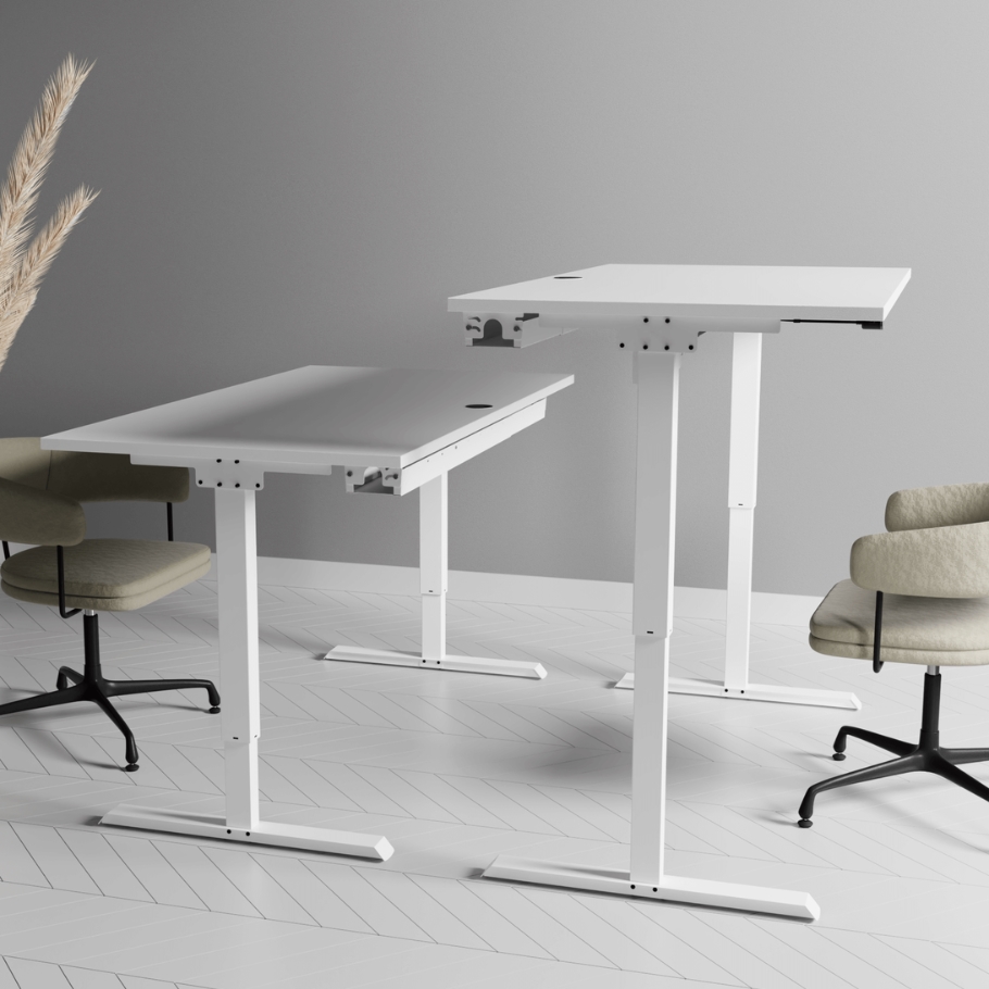 Norddesk ProLift Hæve-/Sænkebord 160x80 Hvid 160 cm x 80 cm | Møbelsalg.dk