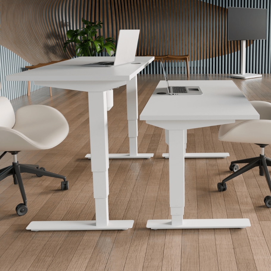 Norddesk FlexLift Hæve-/Sænkebord 80x60 Hvid 80 cm x 60 cm | Møbelsalg.dk