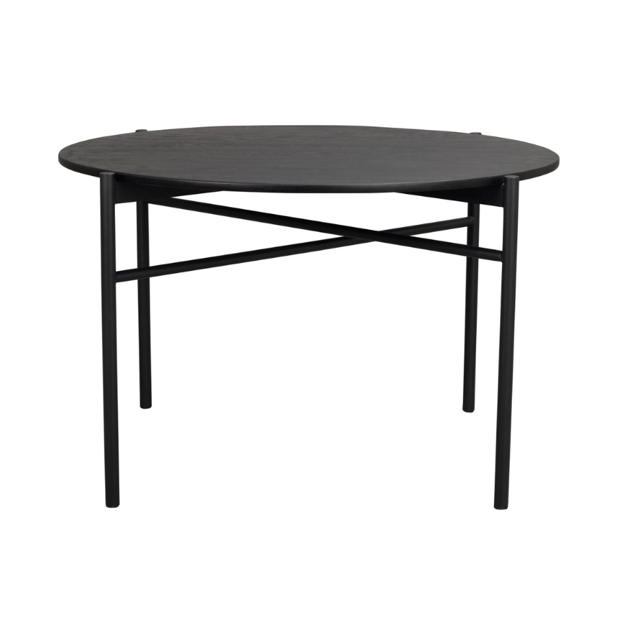 Rowico Home Skye Rundt Sort Spisebord Ø126 126 cm x 76 cm x 126 cm | Møbelsalg.dk