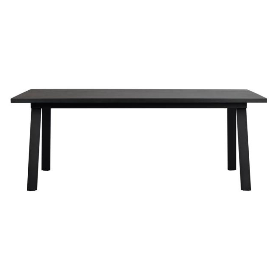 Rowico Home Winnipeg Spisebord  Sort m. Sorte Ben  Inkl. Tillægsplader 200 cm x 75 cm x 100 cm | Møbelsalg.dk