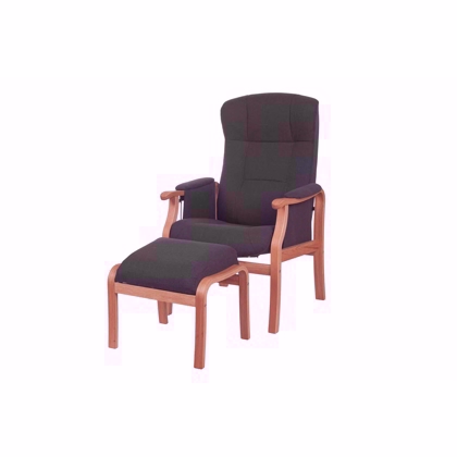 Sort læder lænestol fra Nordic - Flot design med fri fragt 🚚