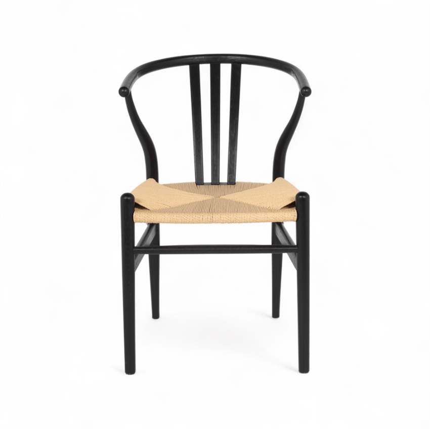Fjord spisebordsstol | Sort / beige