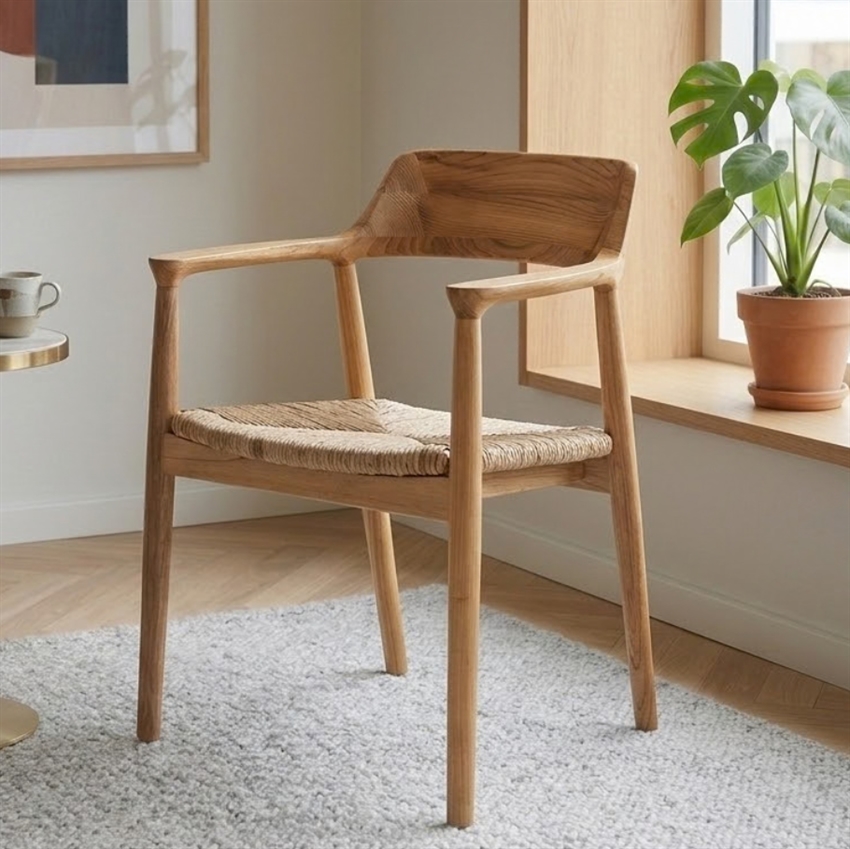 Nuance spisebordsstol | Sungai træ m. flettet sæde