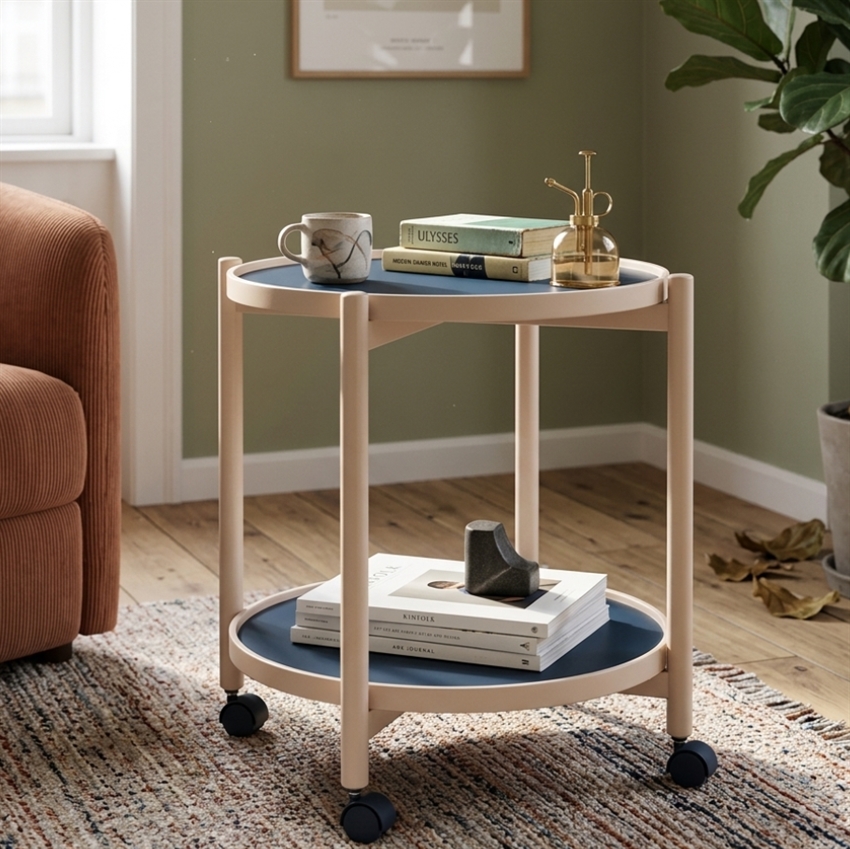 Thomsen Furniture - James rullebord Bøg | Sort/hvid 