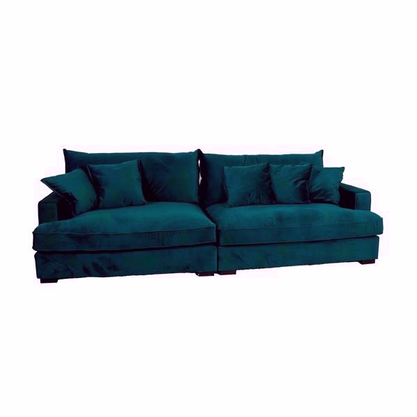 Grøn velour sofa