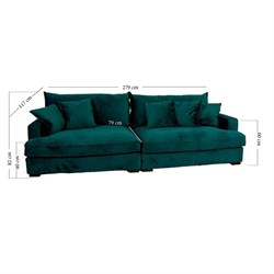 Grøn velour Sofa