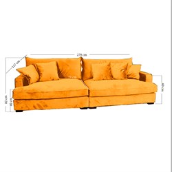 Gul velour Sofa