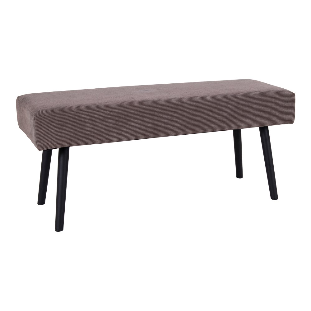 House Nordic HOUSE NORDIC Skiby bænk l Grå fløjl - udstillingsmodel 37 cm x 44 cm x 102 cm | Møbelsalg.dk