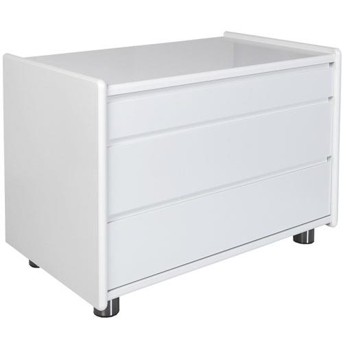 Kaagaard Lav kommode hvid - Metalben 80 cm x 51 cm x 47 cm | Møbelsalg.dk