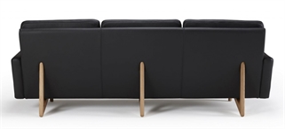 Egsmark 3-pers sofa, Sort Læder