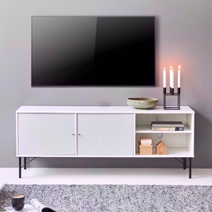 Tv bord hvid fra Mistral - Plads til alt 👍