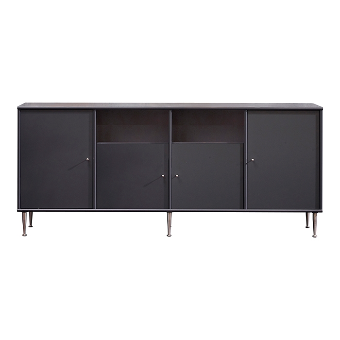 Mistral Skænk 4-sektioners - Antracit 177 cm x 76 cm x 42 cm | Møbelsalg.dk