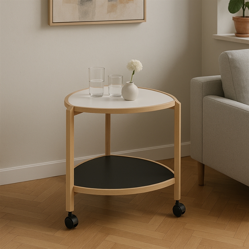 Thomsen Furniture - Visit rullebord | Bøg/ melamin