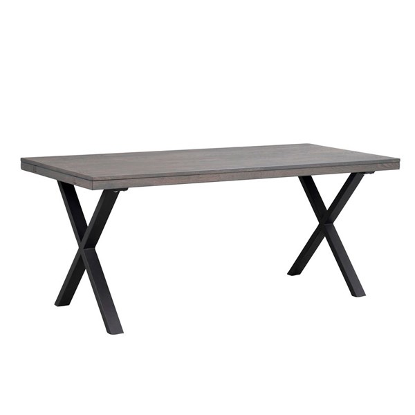 Rowico Home Brooklyn Spisebord Mørkebrunt/sort x-ben 170 cm x 75 cm x 95 cm | Møbelsalg.dk